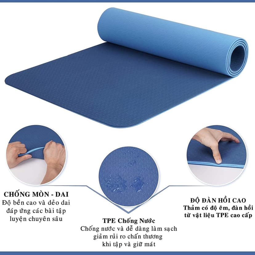 Ảnh Thảm Tập Yoga Thanh Lý Giá Siêu Rẻ TPE 2 Lớp Thanh Lí Có 1 Số Lỗi Rất Nhỏ - Giá Hời Chính Hãng Amalife 4