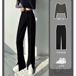 Thumbnail Daduhey Quần Dài Ống Rộng Đơn Giản Thoải Mái Thời Trang Cho Nữ 4