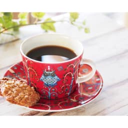 Thumbnail Tách sứ uống trà Taika Iittala 200ml Phần Lan, họa tiết Bắc Âu đỏ 3
