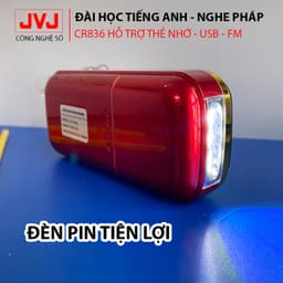 Thumbnail Loa nghe pháp mini JVJ J-836S 2 Pin sử dụng thẻ nhớ,USB học tiếng anh, đài FM, đèn pin siêu sáng - BH 12 tháng 2