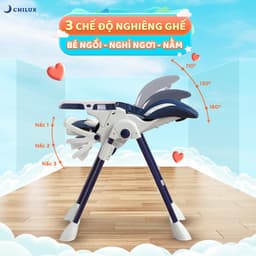 Thumbnail Ghế ăn dặm cho bé cao cấp Chilux Grow V - Có thể gấp gọn - Nâng hạ độ cao dễ dàng 2