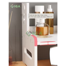 Thumbnail Kệ đựng mĩ phẩm 2 tầng IGA họa tiết hiện đại - IG408 2