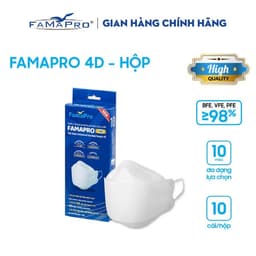 Thumbnail Khẩu trang y tế cao cấp kháng khuẩn 3 lớp Famapro 4D hộp 10 cái 3