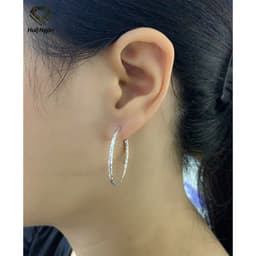 Thumbnail Bông tai bạc Ý 925 Huệ Ngân - Vòng to xinh RYE30C14101 2