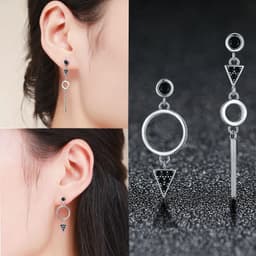 Thumbnail Khuyên tai BAMOER bạc 925 thời trang Hàn Quốc 2