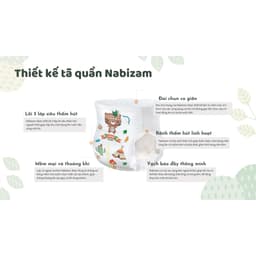 Thumbnail Set 2 Miếng Tã/Bỉm Quần NABIZAM Ultra Thin Mỏng Vượt Trội, Chống Tràn Size M32/L30/XL26/2XL22/3XL20 Cho Bé 6-25kg 2