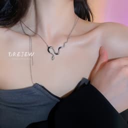 Thumbnail DREJEW Dây chuyền nhiều lớp hình rắn phong cách cá tính 1