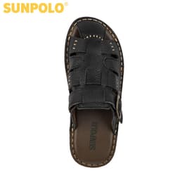 Thumbnail Dép Nam Bít Mũi Da Bò SUNPOLO ABI011 Có Big size 44 45 3