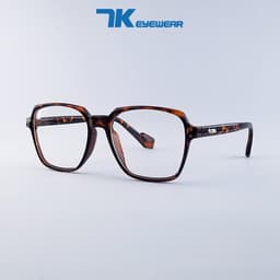 Thumbnail Gọng kính cận nữ nam mắt vuông to bản nhựa 7KMN màu da báo, đen, nâu sữa. Tròng giả cận 0 độ chống ánh sáng xanh, tia UV 3