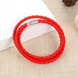 Thumbnail Vòng tay BAMOER PI0063 thiết kế dây da với khóa từ tính có thể điều chỉnh năng động cho nam nữ 1