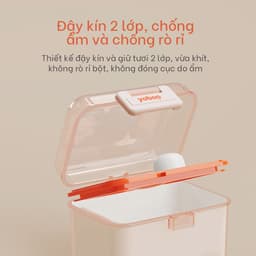 Thumbnail Hộp đựng sữa bột chống ẩm đa năng cho bé Yoboo YB-0032 có ngăn đựng muỗng 2 lớp nắp đậy 360ml - Hàng chính hãng 3