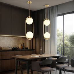Thumbnail Đèn thả đơn mạ vàng SuperVilighting mã THAVANG-147-154, Đui E27 3