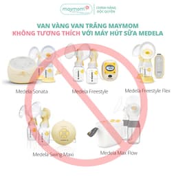 Thumbnail Bộ Van Trắng Van Vàng Maymom Dùng Cho Máy Hút Sữa Medela Pump, Harmony, Swing, Mini Electric, Symphony 4
