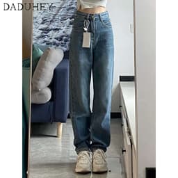 Thumbnail Daduhey Quần jean lưng cao ống rộng tôn dáng 6 màu sắc tùy chọn size S-5XL thời trang 3