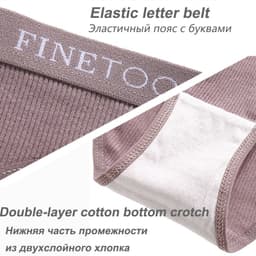 Thumbnail Quần lót FINETOO in chữ cái phong cách gợi cảm thoải mái 5 màu tùy chọn cho nữ kích thước M-XL 4