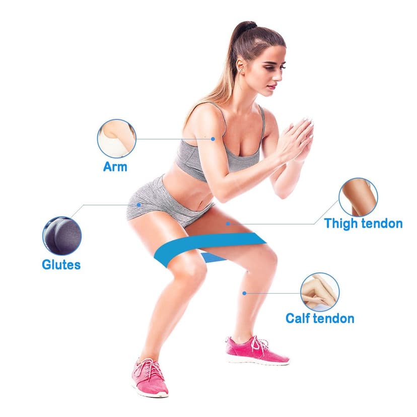 Ảnh Bộ 5 Dây Kháng Lực - Bộ Dây Đàn Hồi Tập Gym Tập Mông Bằng Cao Su Tự Nhiên Thân Thiện Môi Trường - Không Mùi Hãng Amalife 1