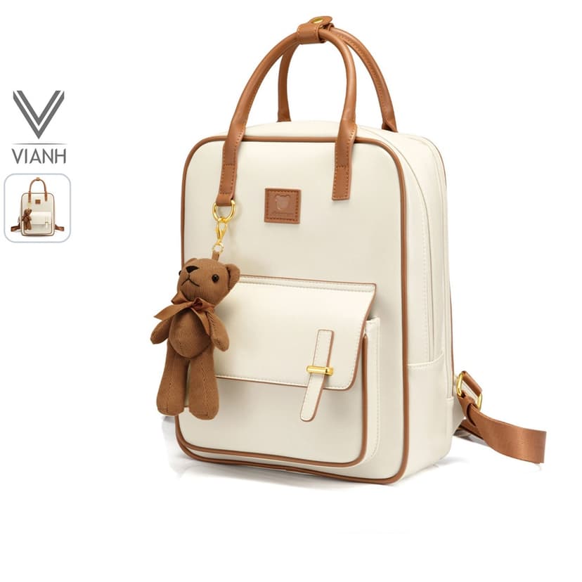 Ảnh Ba lô nữ đẹp Just Star thời trang size to dễ thương charm gấu ViAnh.vn Store 172855 1
