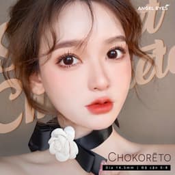 Thumbnail Kính giãn tròng màu nâu choco Chokoreto hiệu Angel Eyes có độ 0-8 - Lens giãn tròng nâu choco giãn tròng to 14.5mm 3