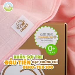 Thumbnail Khăn Sợi Tre Đa năng Nappi Organic Mềm Mịn Siêu Thấm Hút Kích Thước 120x120cm 3