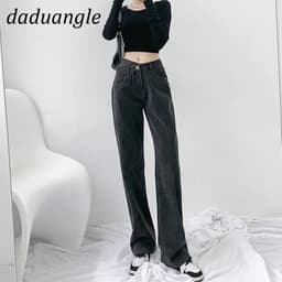 Thumbnail Quần jean dài daduhey ống đứng rộng eo cao phiên bản Hàn Quốc thời trang mới 2022 cho nữ 3