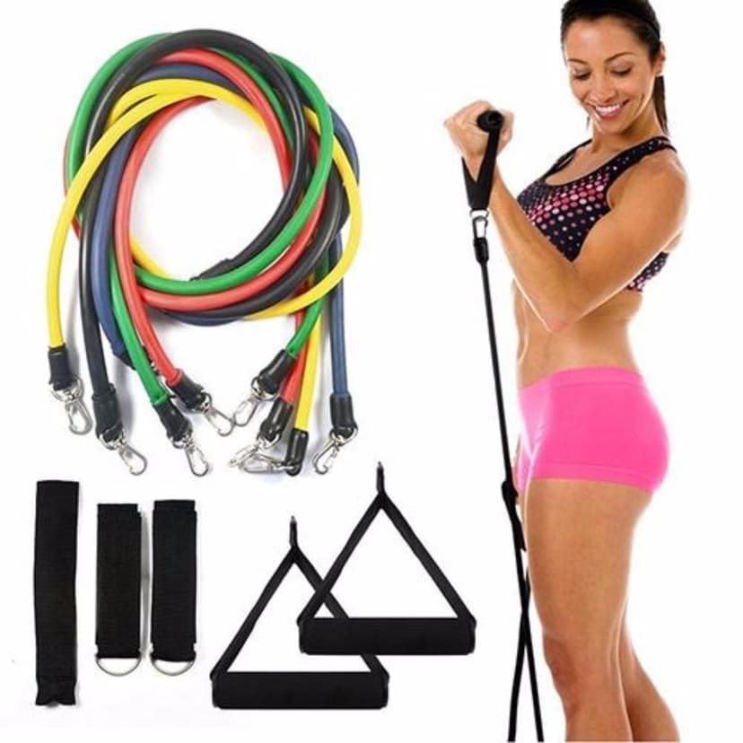 Ảnh Bộ 5 Dây Kháng Lực Tập Thể Hình, Dây Ngũ Sắc Dây Đàn Hồi Tập Gym Đa Năng Chống Đứt Cao Cấp Chính Hãng Amalife 4