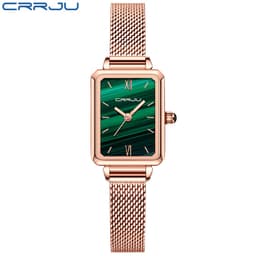 Thumbnail Đồng hồ quartz CRRJU 2173 X mặt vuông thời trang bằng thép không gỉ chịu nước 1