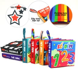 Thumbnail Sách Vải Cho Bé, Đồ Chơi An Toàn Cho Trẻ Sơ Sinh Và Trẻ Nhỏ - Cỡ nhỏ 12x12cm - PipoVietnam 2