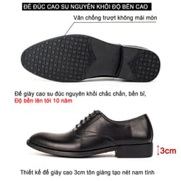 Thumbnail Giày nam oxford công sở da bò nappa cao cấp màu đen G103- Bụi leather- hộp sang trọng -Bảo hành 12 tháng 4