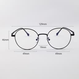 Thumbnail Kính cận có độ sẵn 0 đến 6 độ nam nữ mắt tròn kim loại màu bạc, vàng hồng, đen 7K2999. Tròng chống ánh sáng xanh, tia UV 3