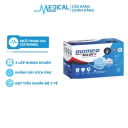Thumbnail Khẩu trang y tế 4 lớp kháng khuẩn BIOMEQ hộp 50 cái - MEDICAL 1