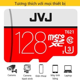 Thumbnail Thẻ nhớ 128Gb JVJ Pro U3 Class 10 MicroSDHC – chuyên dụng cho CAMERA tốc độ cao tương thích với mọi thiết bị 3