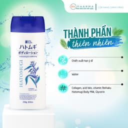 Thumbnail Combo Sữa Tắm Ý Dĩ 800ml Và Sữa Dưỡng Thể Trắng Da 250g Hatomugi Nhật Bản 2
