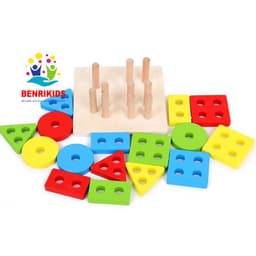 Thumbnail Giáo Cụ Montessori Benrikids Bằng Gỗ Cho Bé Phát Triển Các Giác Quan 1