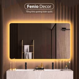 Thumbnail Gương đèn led treo tường nhà tắm Gương hình chữ nhật có led cảm ứng decor phòng toilet (LH) 2