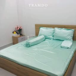 Thumbnail Bộ Chăn Ga Gối Lụa Cao Cấp NITE9SILK TRAMDO BEDDING Màu Xanh Ngọc 4