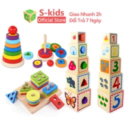 Thumbnail Đồ Chơi Gỗ Thông Minh Cho Bé S-Kids. Thiết bị mầm non bằng gỗ cho trẻ em phát triển kỹ năng. 2
