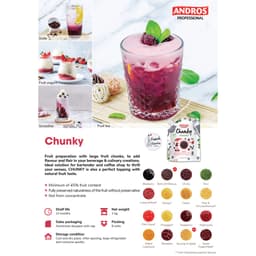 Thumbnail Mứt Pha Chế Đào - Có miếng trái cây thật - Nguyên liệu pha chế -  ANDROS CHUNKY - 1kg 4