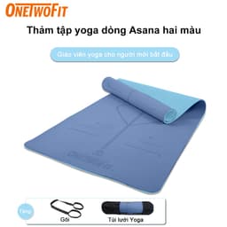 Thumbnail OneTwoFit thảm tập yoga chống trượt chính hãng Thảm Yoga Tập Gym Định Tuyến 2 lớp du lịch tiện lợi 1