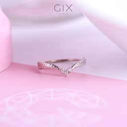 Thumbnail Nhẫn trơn mặt chữ V sang trọng Gix Jewel SPGN105 1
