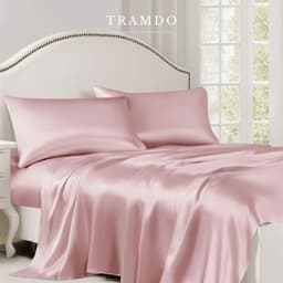 Thumbnail Bộ Chăn Ga Gối Lụa Cao Cấp NITE9SILK TRAMDO BEDDING Màu Pearl Pink 1