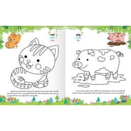 Thumbnail Sách - Colouring 365 ngày Tô màu - KHÁM PHÁ THẾ GIỚI PHÁT TRIỂN TRÍ TUỆ - Động vật nuôi, Chim, Cá (Tập 1) 4