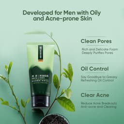 Thumbnail Sữa rửa mặt INOHERB từ trà hỗ trợ giảm mụn kiềm dầu cho nam 100g 1