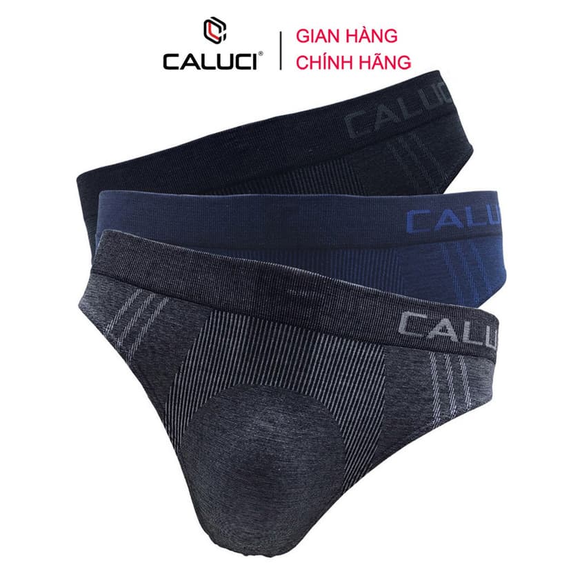 Ảnh Combo 3 quần sịp nam tam giác CALUCI CA08, co dãn 4 chiều, vải sợi tre kháng khuẩn 1