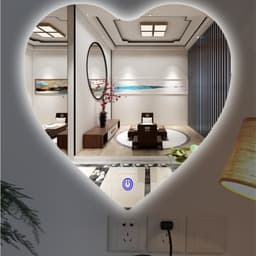 Thumbnail Gương trái tim decor treo tường VUADECOR led cảm ứng cao cấp (Full phụ kiện) 3