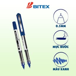 Thumbnail Bút lông bi Bitex R02 mực xanh, đỏ, đen ngòi 0.5mm 2