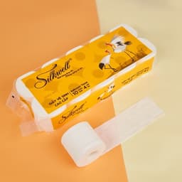 Thumbnail Giấy vệ sinh Silkwell Sếu 10 cuộn 4 lớp có lõi hàng cao cấp siêu mềm mịn không tẩy trắng chính hãng 4