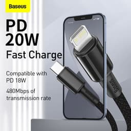 Thumbnail Baseus Cáp Sạc Nhanh 20W PD USB C Type C cáp sạc nhanh cho ip 13 11 Pro Xs Max 1