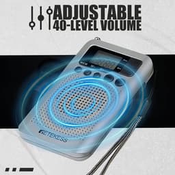 Thumbnail Radio Retekess Tr106 Fm Am Di Động Với Màn Hình Lcd Điều Chỉnh Kỹ Thuật Số Có Loa Giắc Cắm Tai Nghe Và Chức Năng Đồng Hồ 4