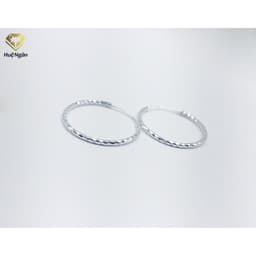 Thumbnail Bông tai bạc Ý 925 Huệ Ngân - Vòng to xinh RYE30C14101 4