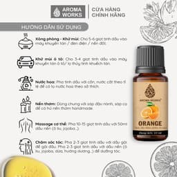 Thumbnail Tinh Dầu Cam Ngọt Thiên Nhiên Thơm Phòng, Đuổi Muỗi, Giải Cảm Aroma Works Orange 2